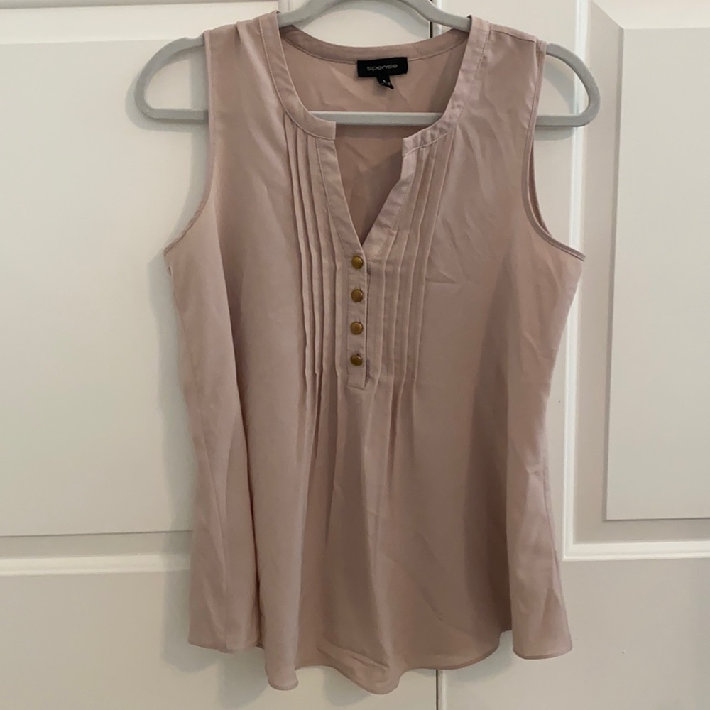 Beige sleeveless top
